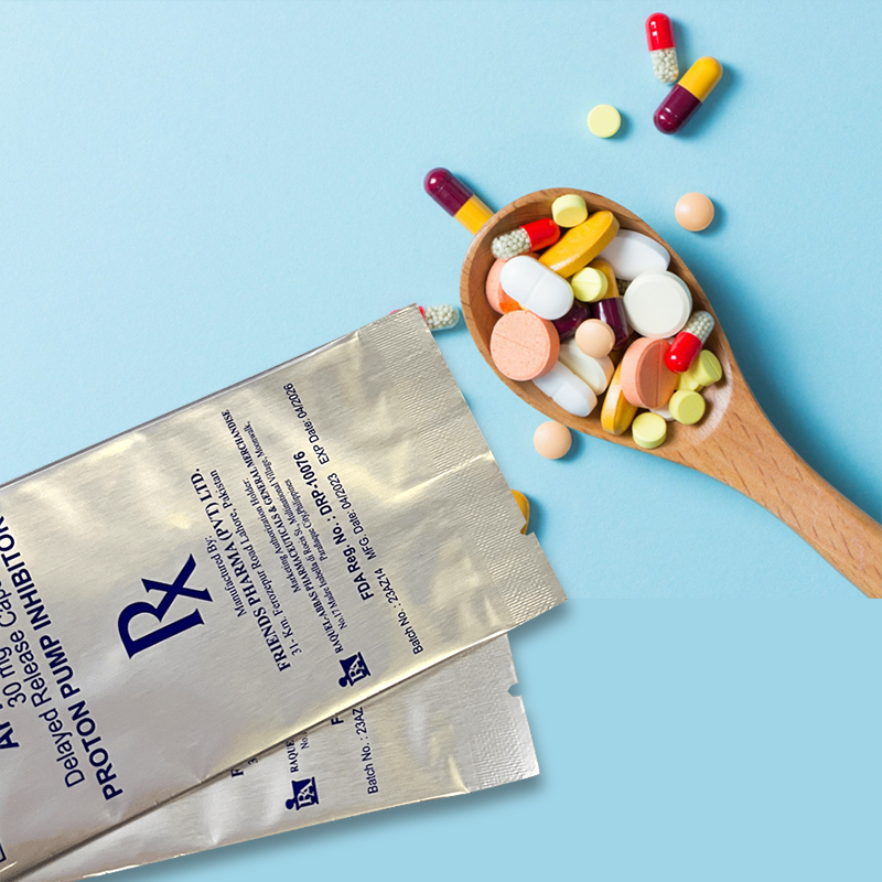 Medicinsk matförpackning Aluminiumfolie Mellanförseglingspåse